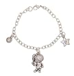 Clayvision Basketball Girl Super Star Three Charm Bracelet