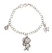 Clayvision Basketball Girl Super Star Three Charm Bracelet