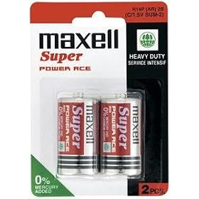 MAXELL 715327 Heavy Duty Batteries (C 2pk)