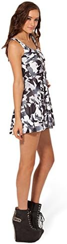 Galaxyfashion Women's Contrast Bird Print Pleated Dress (Free Size, Multi)