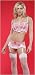 Apparel : Lace Up Bustier Bra Top Garter Mini Shirt Set