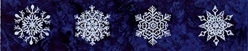 1 Yard Batik Snowflake from Hoffman Fabrics Bali Chop 100% Hand-dyed Cotton Batik Blueberry L2681-87