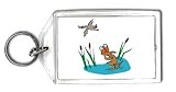 Keychain with using, binoculars, wildlife, dog, hunting, bird, marsh, hunter
