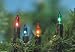 Mini-Lichterkette außen grün-bunt 80 Lampen mit Trafo