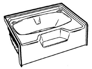 40 X 54 Permalux Tub - White