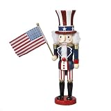 Kurt Adler 15-Inch Wooden Uncle Sam Nutcracker