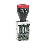 U.S. Stamp & Sign Rubber Date Stamp, 4 Bands, 12 Years, Type Size 0 (USSRD000) Category: Traditional Stamps