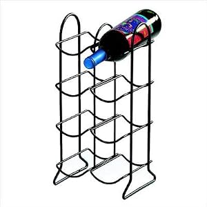 8-Bottle Townhouse Wine Rack in Black by