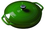 Lodge Color Enamel 3 Quart Covered Casserole, Emerald