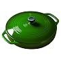 Lodge Color Enamel 3 Quart Covered Casserole, Emerald