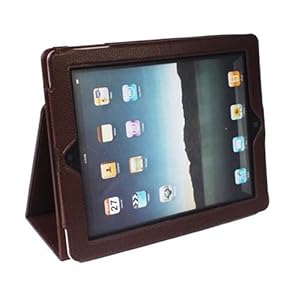 iPad 2 Classic Magnet Closure Book Style Reversal Folding Stand Folio Case Brown