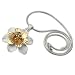 Sterling Silver Jewelry Chain with Gold Plated Pendant for Women 1.75 inches