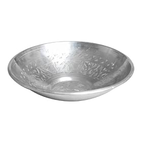 Large Medina Stamped Metal Bowl