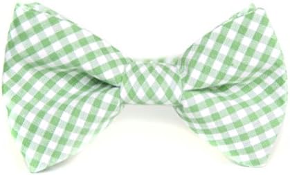 Trendy Ties Green Gingham Bow Tie for baby age 0 to 6mo