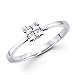 Square Princess Diamond Anniversary Ring 14k White