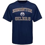 Majestic Edmonton Oilers Navy Blue Heart & Soul II T-shirt