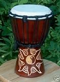 Shallow-Carved Yin Yang Djembe Drum-11-12 Tall x 7-8 Head