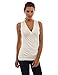 PattyBoutik Women's V Neck Ruched Side Tank Top