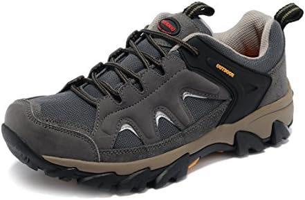 Comfortable Hiking &amp; Trekking Shoes For Men - Breathalbe Flexible Casual Mountain Sneakers Grey