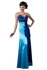 Chiffon/Satin/Silk/Taffeta Sleeveless Spaghetti Strap Sequined Backless Evening Dress  With a Sash 