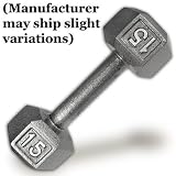 GRAY 15 LBS HEX DUMBBELL ( PAIR ) - B0001S8GAC