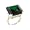 Luxury Solid Sterling Silver Huge Heavy Square Octagon cut Synthetic Emerald Ring - Size 5 - Finger Sizes 5 to 12 Available