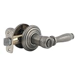 Kwikset 97300-694 Signatures Ashfield Privacy Lever, Rustic Pewter
