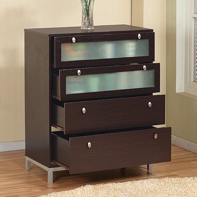 Grove Modern Four-Drawer Dresser / Chest in Warm Matte Coffee Bean