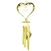 Heart Wind Chime Sun Catcher 24k Gold Plated W/ Crystal