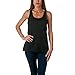Sofra Womens Loose Fit Tank Top Relaxed Flowy Black Medium