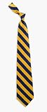 Navy / Yellow Stripes All Silk Adult Tie From Eagles Wings