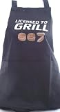 Licensed to Grill Novelty Chefs Cooking apron choose black or red, Black