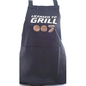 Licensed to Grill Novelty Chefs Cooking apron  black