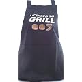 Licensed to Grill Novelty Chefs Cooking apron  black