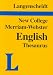 Book Langenscheidt's New College Merriam-Webster: English Thesaurus