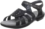 Propet Women's W0306B Tobago Sandal,Black Rebel/Pewter,6.5 M US