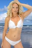White Hologram Underwire Bra & Scooped Bikini Bottom: 2pc set