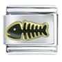 Halloween Fish Skeleton Italian Charms