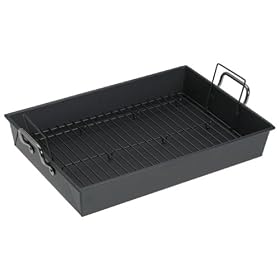 Chicago Metallic Professional Extra Large roasting pan with handles and rack (43cmx30.5cmx7.5cm)
