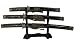 Sporting Goods : Set of 3 Mini Samurai Sword Black Wrapped Letter Openers w/Stand - Valor 8052, Swords Letter Openers