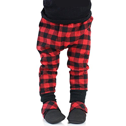 juDanzy Red Buffalo Plaid Harem Pants