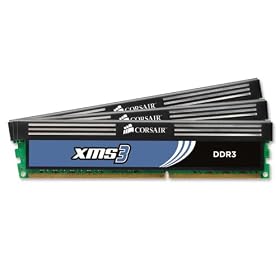 Corsair TR3X61600C8 XMS3 6 GB 3 X 2 GB PC3-12800 1600Mhz 240-pin DDR3 Core i7 Memory Kit