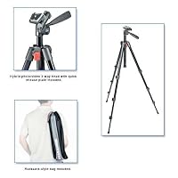 Manfrotto 718B Digi Tripod with Integrated 3-Way Head and Carrying Bag (Black)