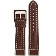 Watch Band Brown with White Stitching Italian Leather 20 millimeters Tech Swiss Watch Band Brown with White Stitching Italian Leather 20 millimeters Tech Swiss