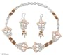 Pearl jewelry set, 'Gothic Lace' 1" W 16.7" L