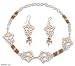 Pearl jewelry set, 'Gothic Lace' 1 W 16.7 L