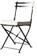 PTC Home & Garden Folding Dining Chair with Cushion, Black