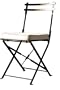 PTC Home & Garden Folding Dining Chair with Cushion, Black