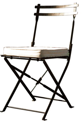 PTC Home  &  Garden Folding Dining Chair with Cushion, Black