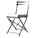 PTC Home & Garden Folding Dining Chair with Cushion, Black